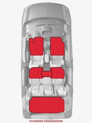 ЭВА коврики «Queen Lux» комплект для Dodge Dakota (1G)